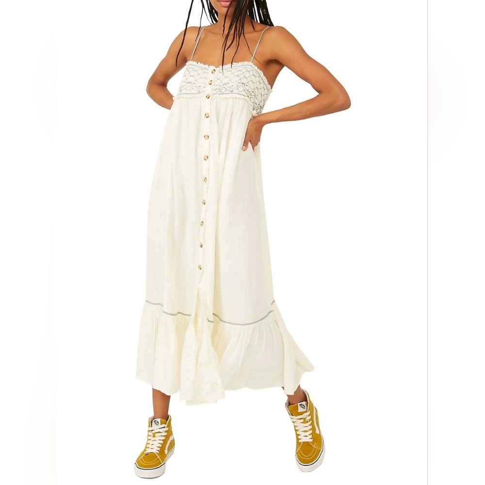 Free People Linda Jo Midi Dress Large